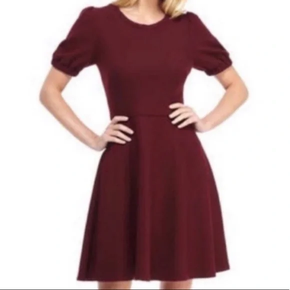 Gal Meets Glam | Dresses | Gal Meets Glam Kristen Maroon Fit And Flare  Ribbed Knit Sweater Dress Size 8p | Poshmark